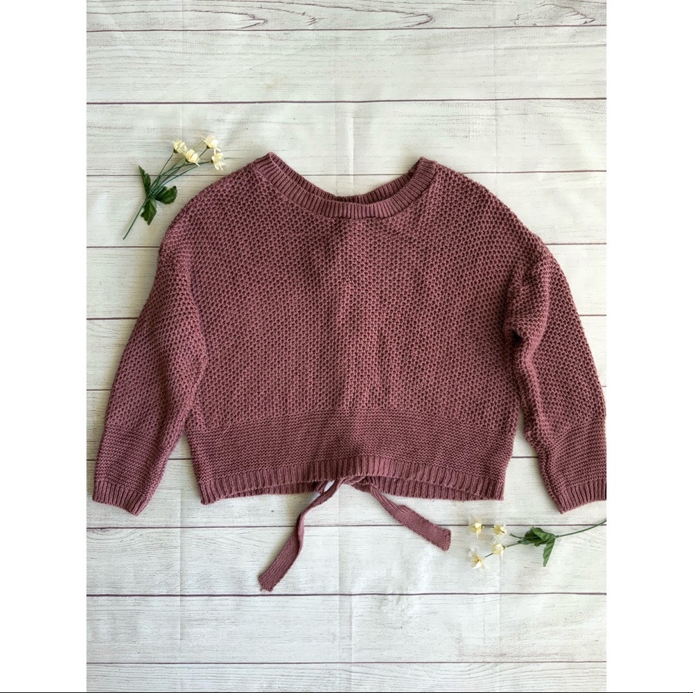 Express Tie Back Knit Sweater
